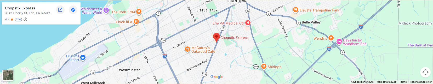 Locantion 3842 Liberty St, Erie, PA 16509